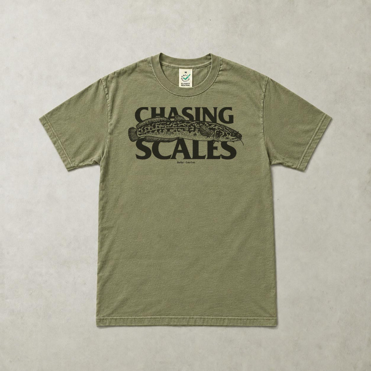 Jack Perks "Chasing Scales" Collaboration T Shirt - Khaki