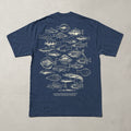 Common British Fish Species Navy T Shirt