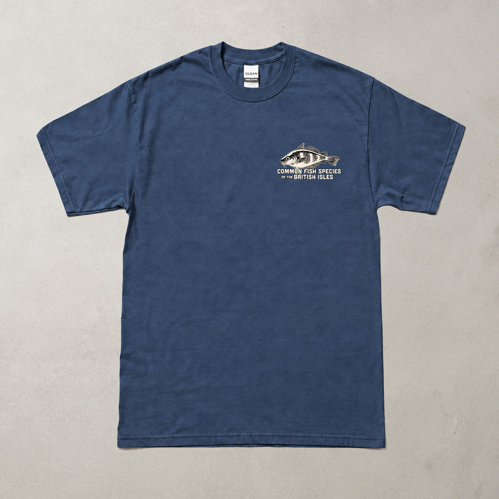 Common British Fish Species Navy T Shirt
